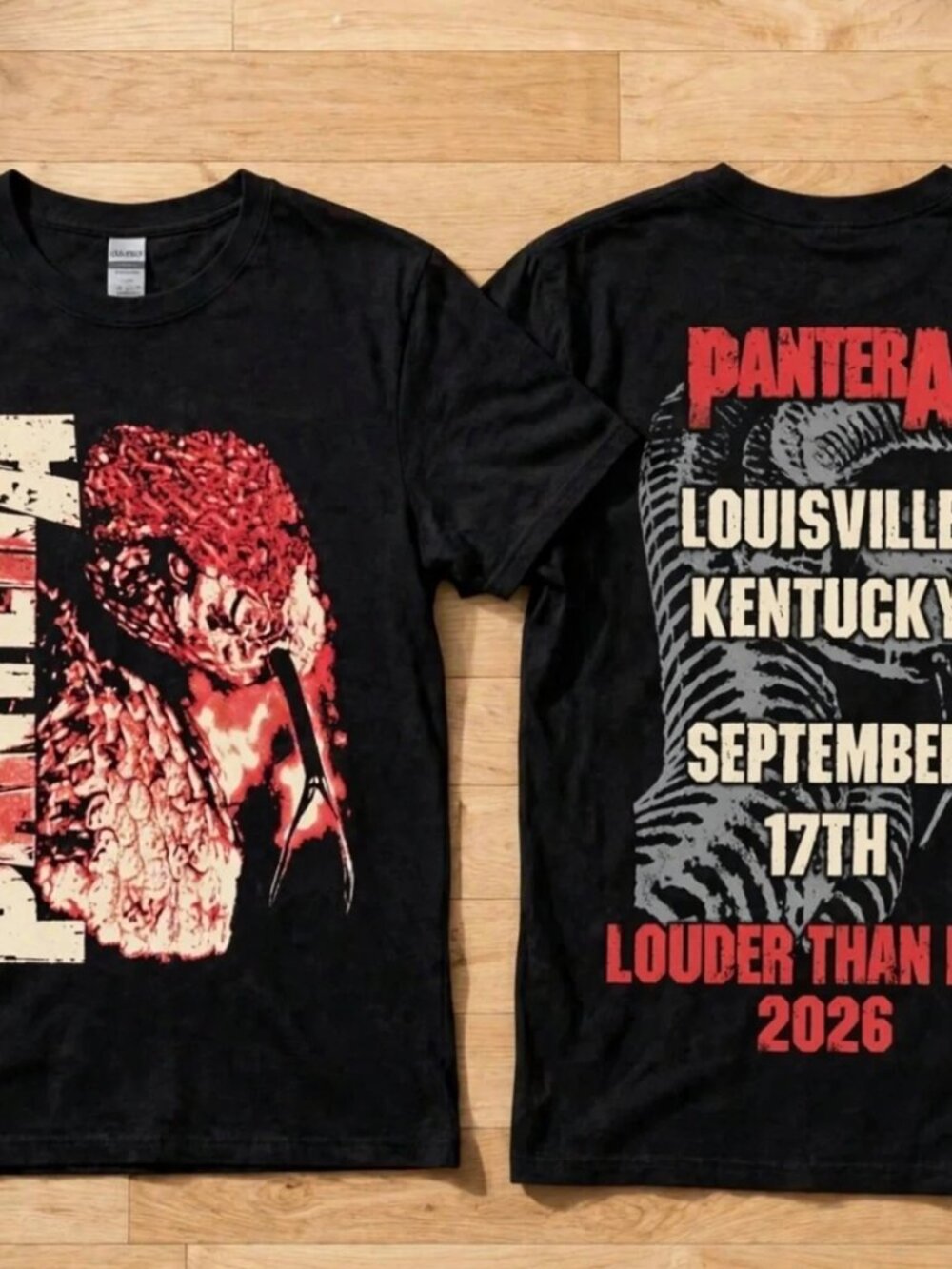 Pantera Louder Than Life 2026 Snake Graphic Black T-Shirt S-4XL
